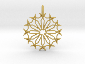 Star No.2 Pendant in Tan Fine Detail Plastic