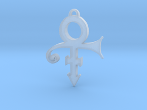 Prince Love Symbol Pendant (Small) in Clear Ultra Fine Detail Plastic