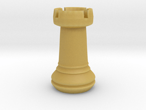 Chess Set Rook in Tan Fine Detail Plastic