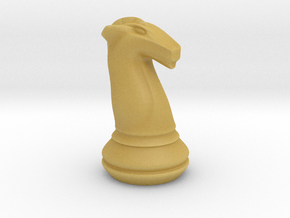 Chess Set Knight in Tan Fine Detail Plastic