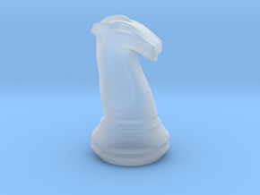 Chess Set Knight in Clear Ultra Fine Detail Plastic