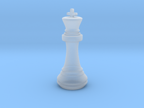 Chess Set King in Clear Ultra Fine Detail Plastic