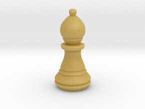Chess Set Bishop in Tan Fine Detail Plastic