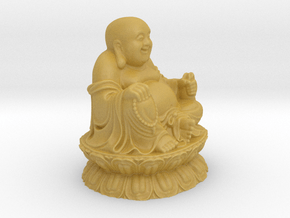 Buddha Sculpture in Tan Fine Detail Plastic