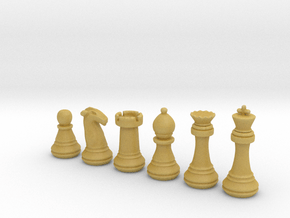 Chess Set   in Tan Fine Detail Plastic