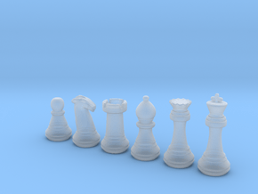 Chess Set   in Clear Ultra Fine Detail Plastic
