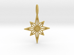 Star No.3 Pendant in Tan Fine Detail Plastic