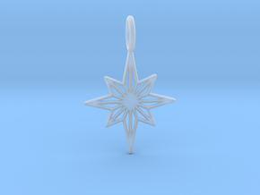 Star No.3 Pendant in Clear Ultra Fine Detail Plastic