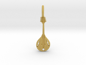 Mandolin pendant in Tan Fine Detail Plastic