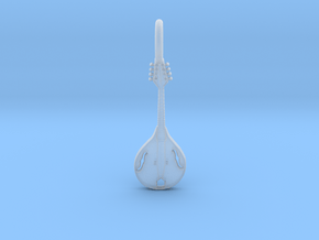 Mandolin pendant in Clear Ultra Fine Detail Plastic