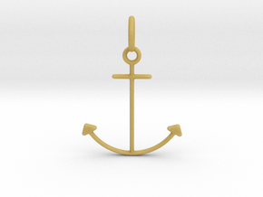 Anchor Pendant in Tan Fine Detail Plastic