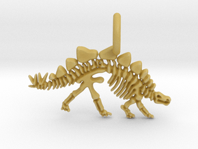 Stegosaurus Skeleton Pendant in Tan Fine Detail Plastic