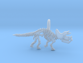 Triceratops Skeleton Pendant in Clear Ultra Fine Detail Plastic