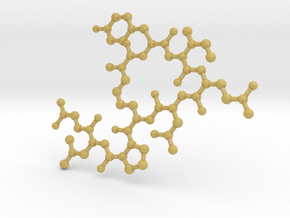 Oxytocin (2D model) in Tan Fine Detail Plastic