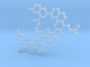 Oxytocin (2D model) in Clear Ultra Fine Detail Plastic