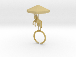 Carousel Ring in Tan Fine Detail Plastic