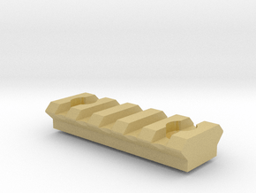 5 slot Keymod Picatinny rail in Tan Fine Detail Plastic