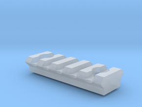 5 slot Keymod Picatinny rail in Clear Ultra Fine Detail Plastic