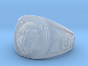 Tiger Ring  Size 9 in Clear Ultra Fine Detail Plastic