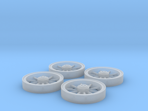 Trolley Wheels (1:32) in Clear Ultra Fine Detail Plastic