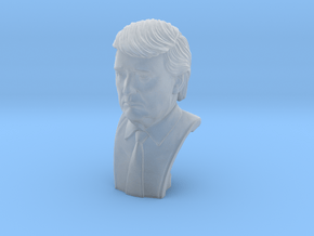 Donald Trump. Portrait bust in Clear Ultra Fine Detail Plastic