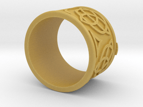 Celtic Ring Bene in Tan Fine Detail Plastic