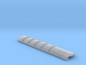 Ribbed Picatinny rail cover in Clear Ultra Fine Detail Plastic