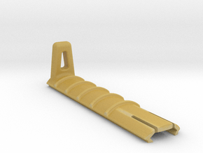 Ribbed  Picatinny rail cover with handstop in Tan Fine Detail Plastic