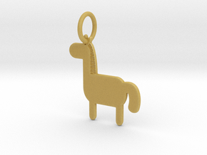 Horse Keychain in Tan Fine Detail Plastic