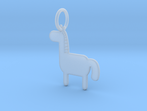 Horse Keychain in Clear Ultra Fine Detail Plastic
