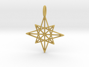 The Star Pendant in Tan Fine Detail Plastic