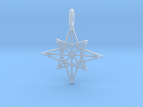 The Star Pendant in Clear Ultra Fine Detail Plastic