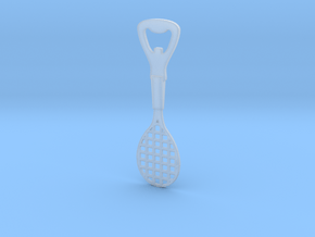 Tennis Racquet Bottle Opener in Clear Ultra Fine Detail Plastic
