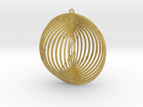 Pendant Wind Spinner Circle in Tan Fine Detail Plastic