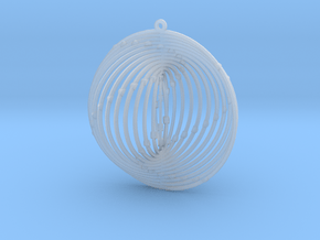 Pendant Wind Spinner Circle in Clear Ultra Fine Detail Plastic