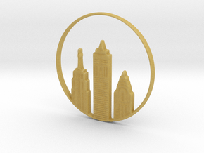 New York Pendant in Tan Fine Detail Plastic