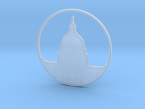 Washington DC Pendant in Clear Ultra Fine Detail Plastic