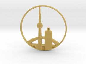 Toronto Pendant in Tan Fine Detail Plastic
