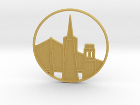 San Francisco Pendant in Tan Fine Detail Plastic