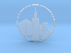 San Francisco Pendant in Clear Ultra Fine Detail Plastic