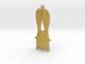 Bunny Pendant in Tan Fine Detail Plastic