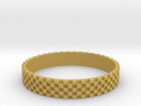 Perfect Square Ring (Size-12) in Tan Fine Detail Plastic