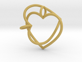 Two Hearts Interlocking in Tan Fine Detail Plastic