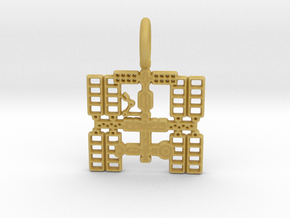 Space Station Pendant in Tan Fine Detail Plastic