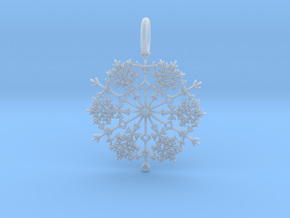 Winter Snowflake Pendant in Clear Ultra Fine Detail Plastic