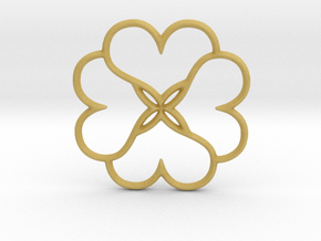 Four Leaves Of Clover in Tan Fine Detail Plastic