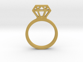 Diamond ring Ginetta in Tan Fine Detail Plastic