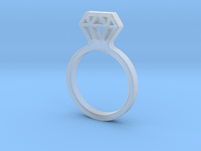 Diamond ring Ginetta in Clear Ultra Fine Detail Plastic