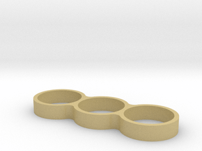 Triple Ring Bearing Spinner in Tan Fine Detail Plastic