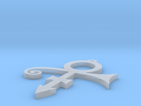 Prince Symbol Pendant Top Loop in Clear Ultra Fine Detail Plastic